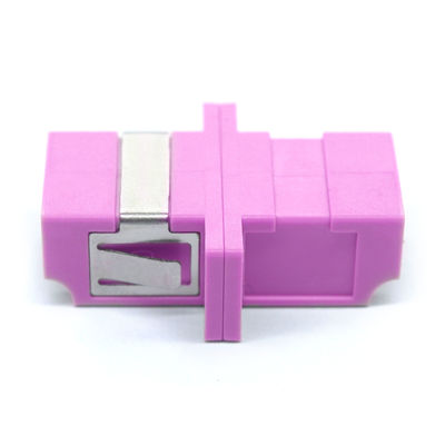 OM4 Apc Fiber Connector Multimode Duplex Adapter Network With Flange