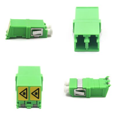 FTTH LC Duplex Fiber Optic Adapter with Flip Auto Shutter