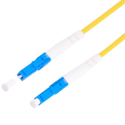 G657A2 LC To LC Simplex Fiber Optic Patch Cord Cable With 2.0mm Yellow PVC Jacket