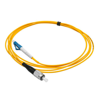 Yellow Jacket LC UPC To FC UPC Patch Cord Singlemode Simplex G657A1 LSZH 2.0mm