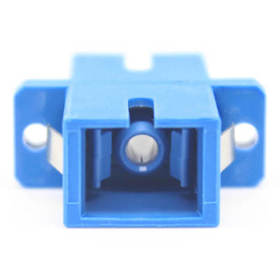 SC UPC Simplex Fiber Optic Adapter with Flange 0.2dB Insertion Loss