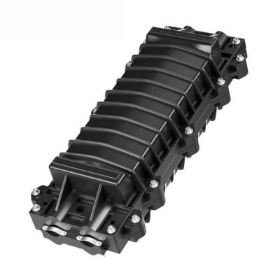 Outdoor Waterproof Fiber Optic Splice Closure with 2 In 2 Out Ports for 24-48 Cores in PP and ABS Materials