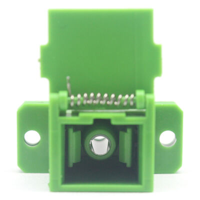 Telecommunications Fiber Optic SC APC Adapter with Flip Auto Shutter 0.2dB Insertion Loss and 500 Cycle Durability