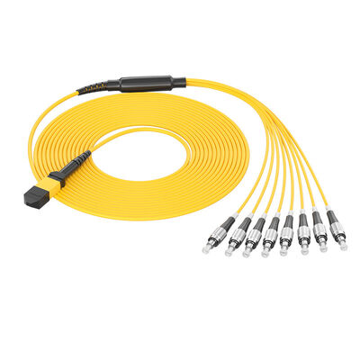 FTTH SM MTP 40/100/200G MPO-FC 8Cores OS2/G652D Fan-out Fiber Jumper
