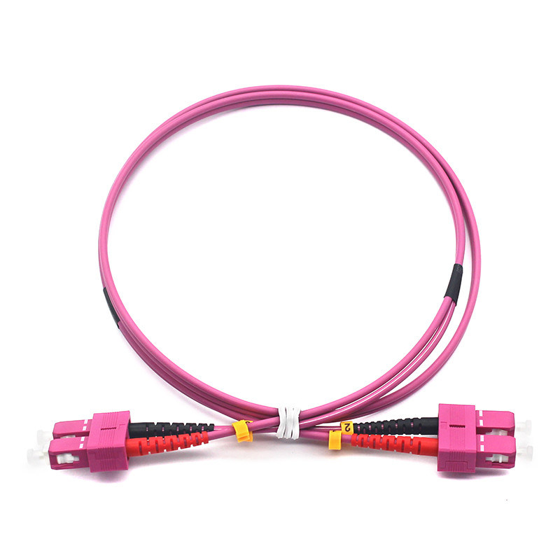 High-Performance OM4 MM Fiber Optic Patch Cord SC PC to SC PC for Seamless Data Transmission