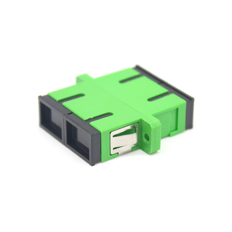 SC APC Duplex Fiber Optic Adapter with Flange - 0.2dB Insertion Loss, 500 Cycle Durability, Waterproof for CATV Systems