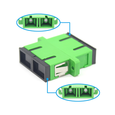 네트워크 GSM 광섬유 녹색 SC APC 플랜지와 함께 단일 모드 듀플렉스 광 어댑터