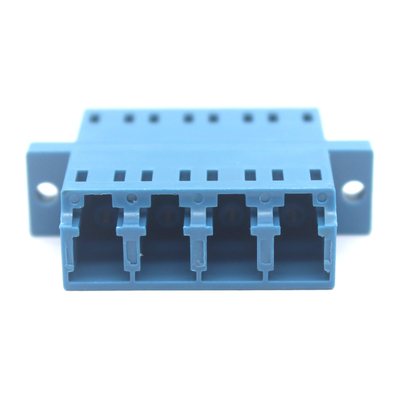 FTTH LC UPC 광학 쿼드플렉스 어댑터 플랜지 내구성 0.2 dB 500 사이클 통과
