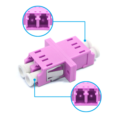 OM4 Apc 광섬유 연결 Multimode Duplex 어댑터 네트워크 플랜지