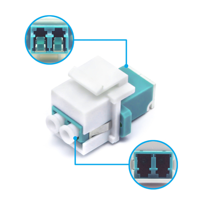 LC PC 듀플렉스 OM3 MM FTTH 안쪽 셔터 플랜지 어댑터