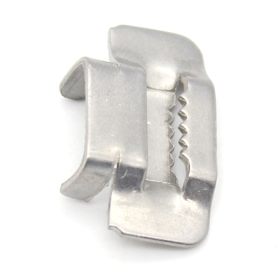 스테인리스 스틸 1/4 인치 너비 * 0.12 mm 두께 100 PCS 패키지 귀 잠금 밴딩 스트랩 Buckle