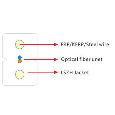 LSZH 외부 보호 GJXFH FTTH 드롭 케이블