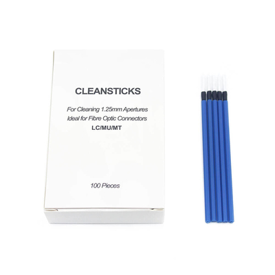 LC 커넥터 1.25mm 지름의 일회성 불 광섬유 청정 스틱