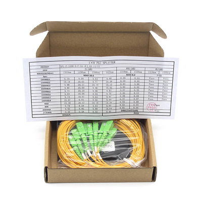 1M 1.5M 피그테일 Plc 파이버 스플리터 1x16 광학 스플리터 FTTH FTTX PON LAN