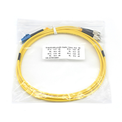 LSZH 3.0mm St Lc 섬유 패치 케이블 2.0mm 듀플렉스 LC UPC FC UPC SM
