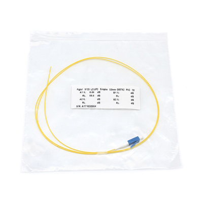 LSZH LC UPC 0.9mm 광섬유 피그테일 어셈블리 다양한 섬유 유형 및 커넥터 옵션