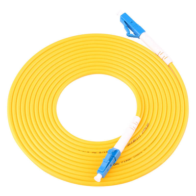 G657A2 LC에서 LC 간소 광섬유 패치 케이블 2.0mm 노란색 PVC 재킷