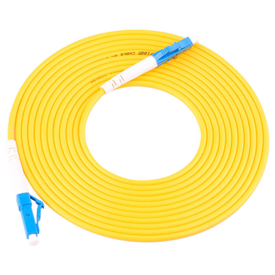 G657A2 LC에서 LC 간소 광섬유 패치 케이블 2.0mm 노란색 PVC 재킷