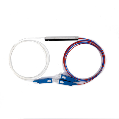 맞춤형 1 * 2 SC UPC 미니 타입 광섬유 PLC 스플리터 G657A 광섬유 0.9mm