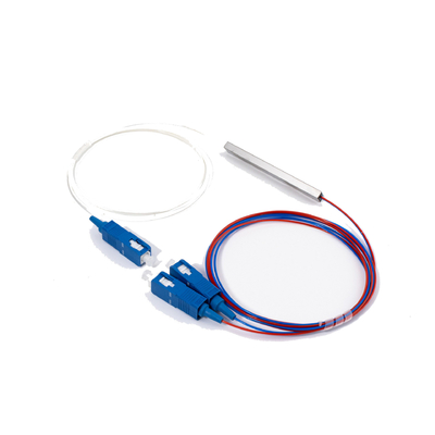 맞춤형 1 * 2 SC UPC 미니 타입 광섬유 PLC 스플리터 G657A 광섬유 0.9mm