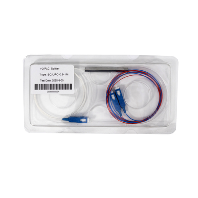 맞춤형 1 * 2 SC UPC 미니 타입 광섬유 PLC 스플리터 G657A 광섬유 0.9mm