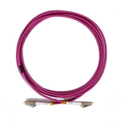 멀티모드 듀플렉스 LC UPC to LC UPC OM4 광섬유 패치 코드 3.0mm