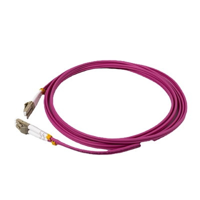 멀티모드 듀플렉스 LC UPC to LC UPC OM4 광섬유 패치 코드 3.0mm
