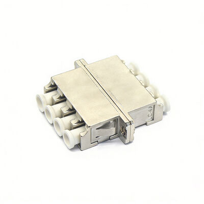 플랜지가 있는 메탈 케이스 LC UPC 쿼드러플렉스 광섬유 어댑터