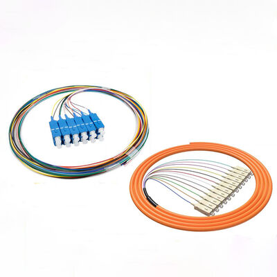 FTTH SC/LC/ST/FC 싱글모드/멀티모드 12코어 펀들드 파이버 피그테일